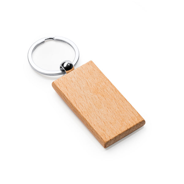 Llavero de madera natural en dos formatos con | SILA (KO4092)