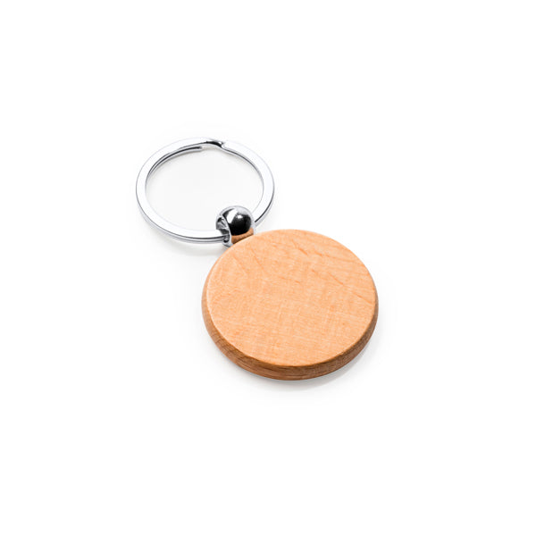 Llavero de madera natural en dos formatos con | SILA (KO4092)