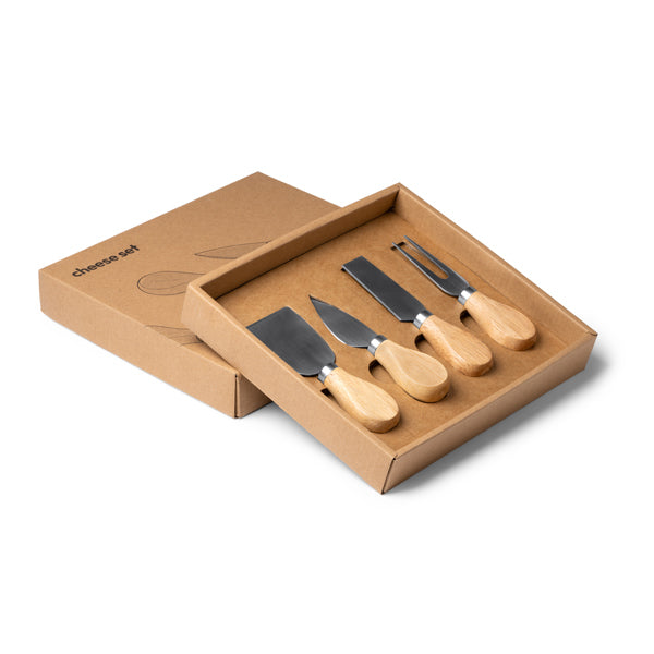 Set para quesos con 4 utensilios de acero | EDAM (QU4101)