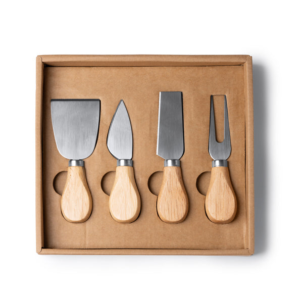 Set para quesos con 4 utensilios de acero | EDAM (QU4101)