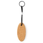 Llavero de corcho natural flotante ovalado con | YATE (KO4108)
