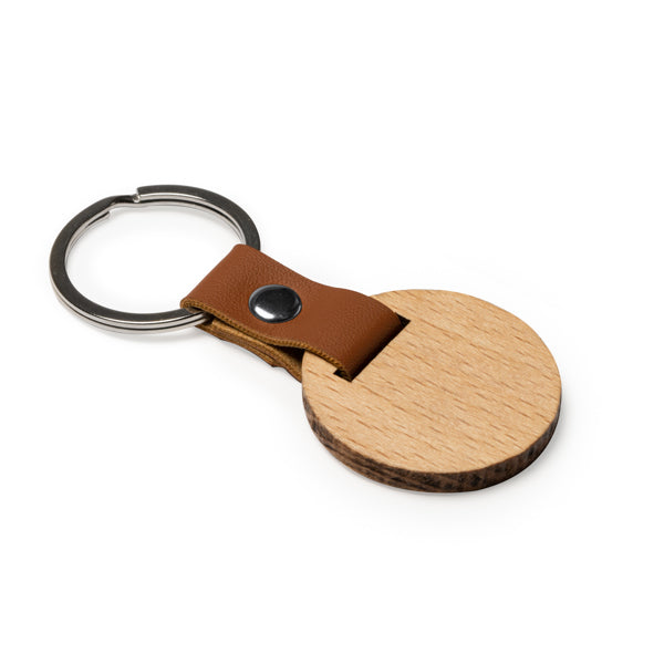 Llavero de madera natural en dos formatos, | MARBEL (KO4109)