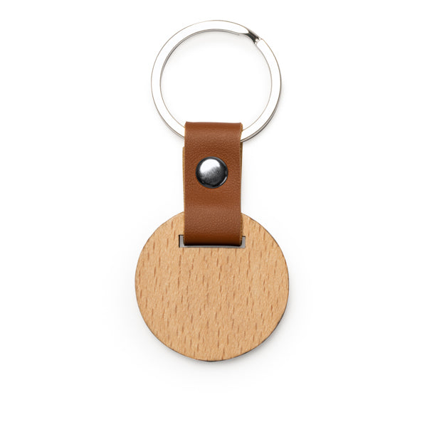 Llavero de madera natural en dos formatos, | MARBEL (KO4109)
