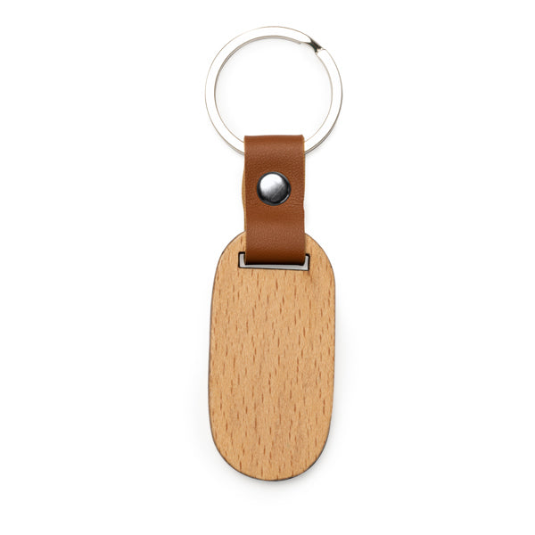 Llavero de madera natural en dos formatos, | MARBEL (KO4109)
