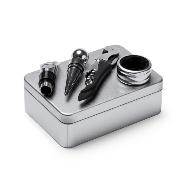 Set de vino con accesorios de acero inoxidable, | MALBEC (AB4112)