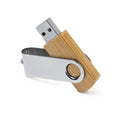 Memoria USB con cuerpo en bambú y clip giratorio | ULDON (US4190)