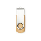 Memoria USB con cuerpo en bambú y clip giratorio | ULDON (US4190)