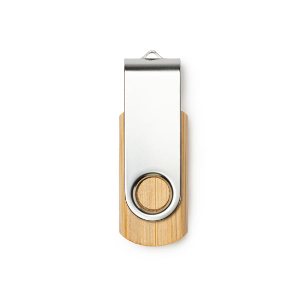 Memoria USB con cuerpo en bambú y clip giratorio | ULDON (US4190)