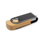 Memoria USB con cuerpo en bambú y clip giratorio | ULDON (US4190)