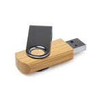 Memoria USB con cuerpo en bambú y clip giratorio | ULDON (US4190)
