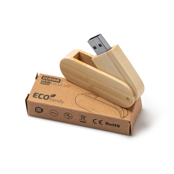 Memoria USB con cuerpo de bambú | GUDAR (US4191)