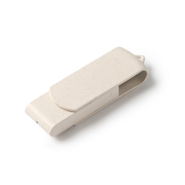 Memoria USB con cuerpo y clip giratorio de fibra | KINOX (US4193)