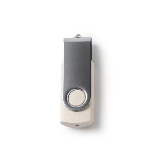 Memoria USB de fibra de trigo y clip giratorio | VENAK (US4194)