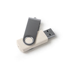 Memoria USB de fibra de trigo y clip giratorio | VENAK (US4194)