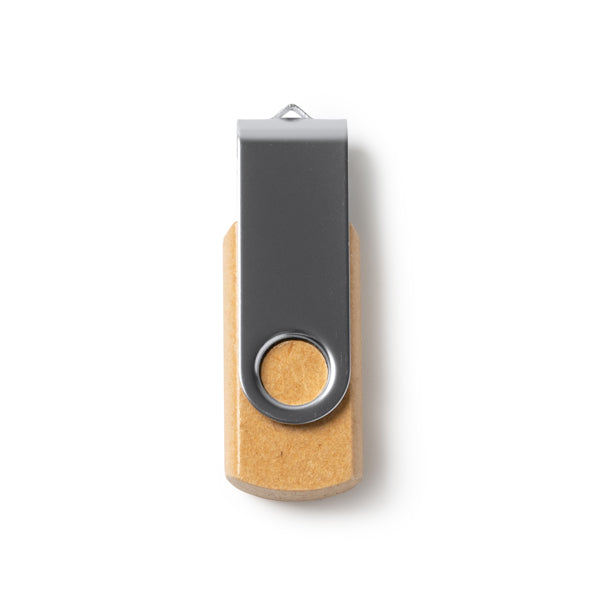 Memoria USB realizado con cartón reciclado y clip | VIBO (US4196)