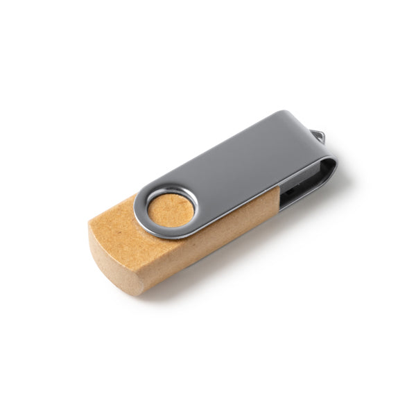 Memoria USB realizado con cartón reciclado y clip | VIBO (US4196)