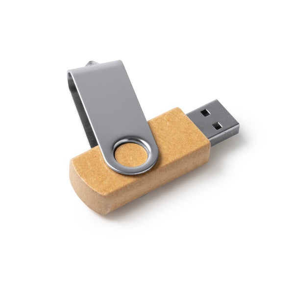 Memoria USB realizado con cartón reciclado y clip | VIBO (US4196)