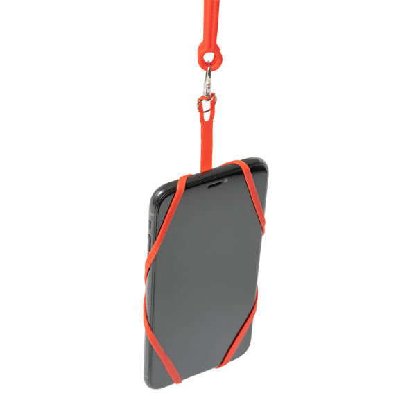 Lanyard de silicona con soporte para móvil y | DALVIK (LY7046)