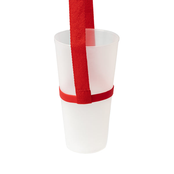 Lanyard portavasos con banda de silicona adaptable | ALDAZ (LY7047)