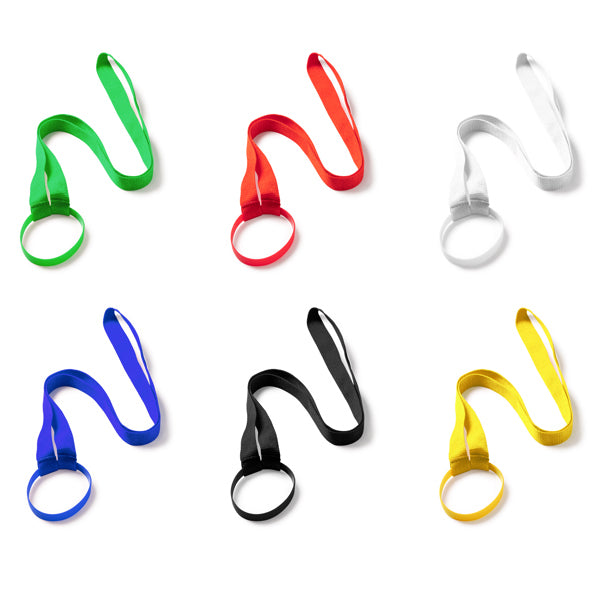 Lanyard portavasos con banda de silicona adaptable | ALDAZ (LY7047)