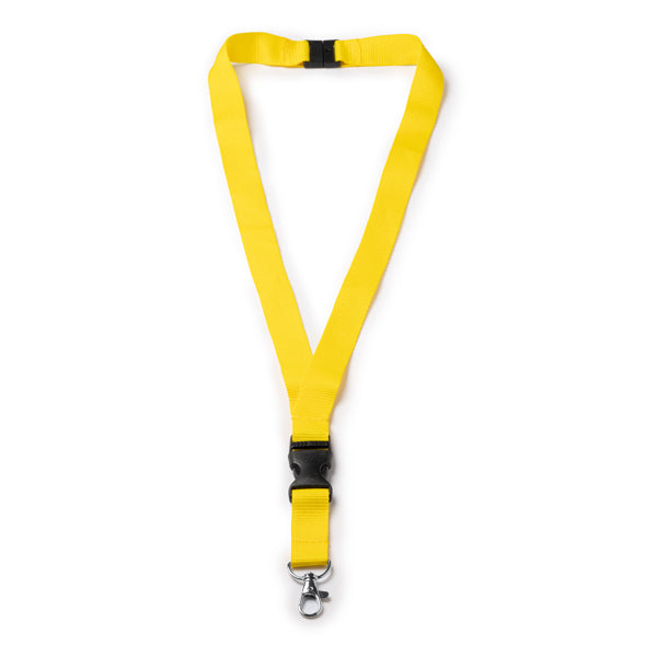 Lanyard de poliéster con mosquetón, hebilla y | GUEST (LY7054)