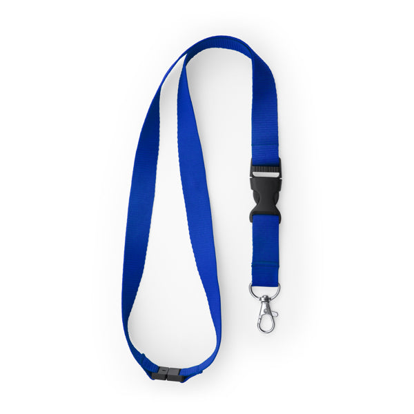 Lanyard de poliéster con mosquetón, hebilla y | GUEST (LY7054)