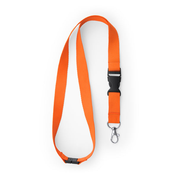 Lanyard de poliéster con mosquetón, hebilla y | GUEST (LY7054)