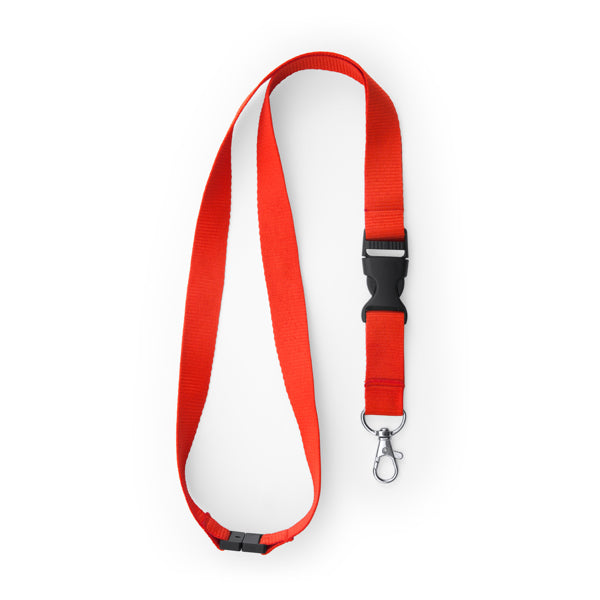 Lanyard de poliéster con mosquetón, hebilla y | GUEST (LY7054)