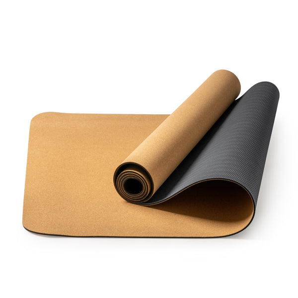 Esterilla de yoga de corcho natural con base | AURA (CP7092)