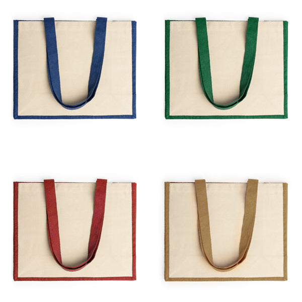 Bolsa de yute laminado con dos caras de algodón | NANTES (BO7110)