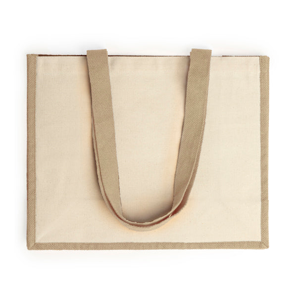 Bolsa de yute laminado con dos caras de algodón | NANTES (BO7110)