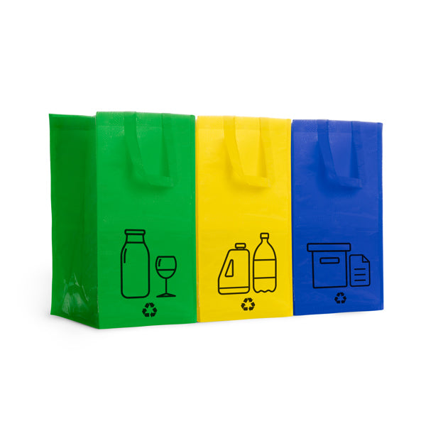 Set de 3 bolsas de reciclaje realizadas en | VOLGA (BO7147)
