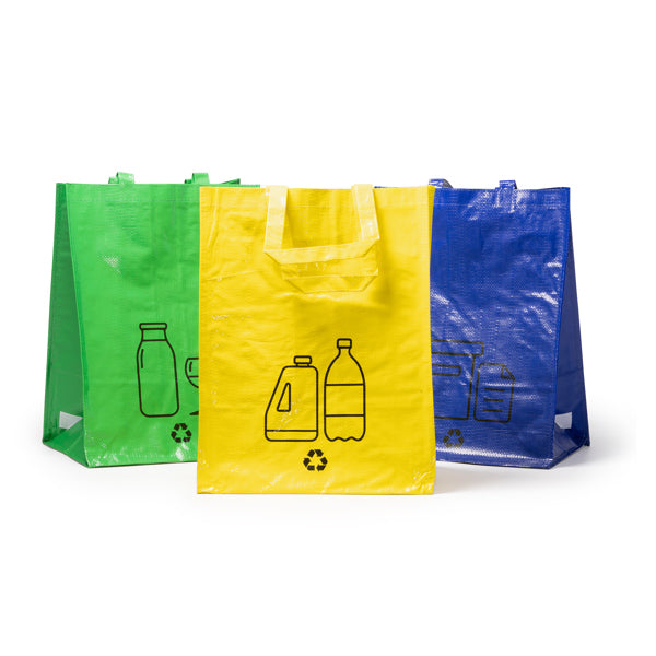 Set de 3 bolsas de reciclaje realizadas en | VOLGA (BO7147)