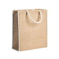 Bolsa de yute natural laminado con ribetes y asas | KOPER (BO7148)