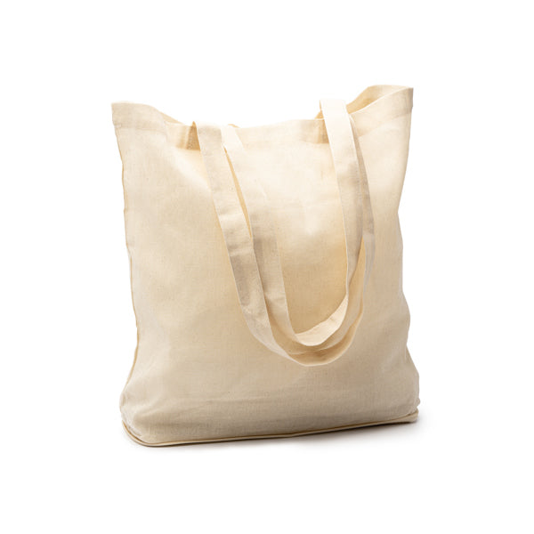 Bolsa plegable 100% algodón de 110 g/m² con base | RAKU (BO7185)