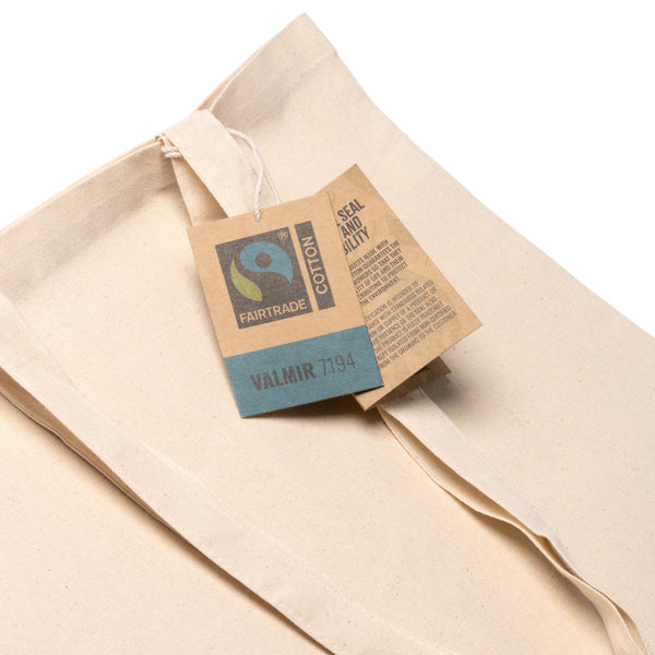 Bolsa 100% algodón Fairtrade de 180 g/m² con asas | VALMIR (BO7194)