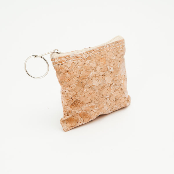 Monedero de corcho natural con anilla plateada en | LIMOSA (BO7545)
