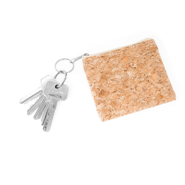 Monedero de corcho natural con anilla plateada en | LIMOSA (BO7545)