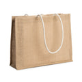 Bolsa de playa rectangular de yute con asas de | STERNA (BO7555)
