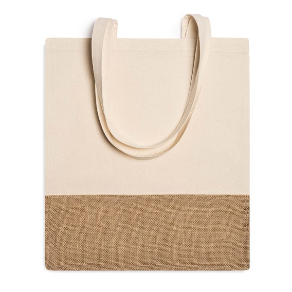 Bolsa de la compra de algodón de 120 g/m² y yute | WAVE (BO7556)