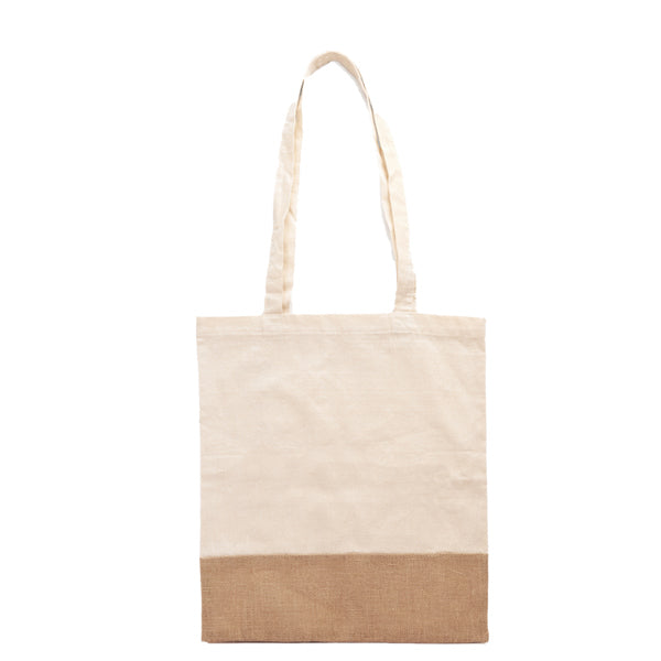 Bolsa de la compra de algodón de 120 g/m² y yute | WAVE (BO7556)