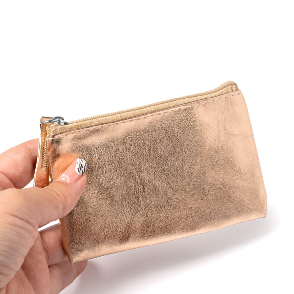 Monedero de PU en acabado brillante con | MAUVE (MN7570)