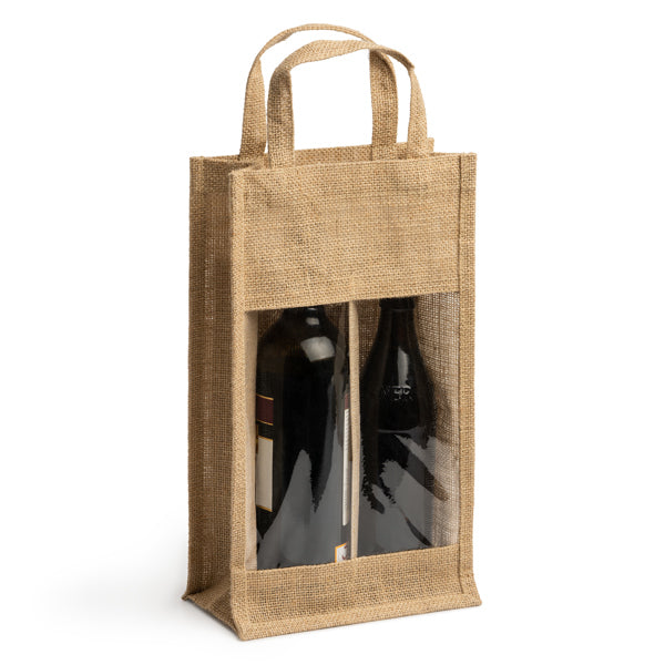 Bolsa de yute laminado con ventana y doble | GRACE (BO7610)