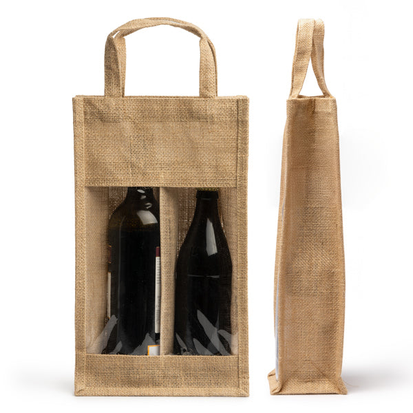Bolsa de yute laminado con ventana y doble | GRACE (BO7610)
