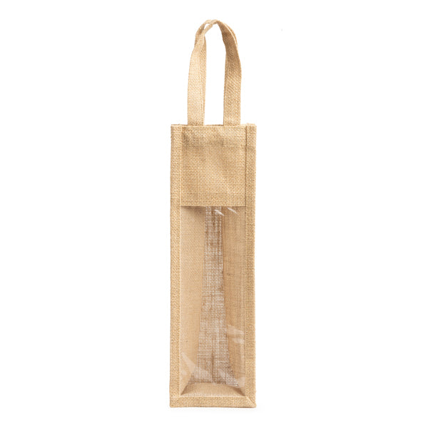 Bolsa de yute laminado con ventana | NIMBA (BO7611)