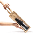 Bolsa de yute laminado con ventana | NIMBA (BO7611)