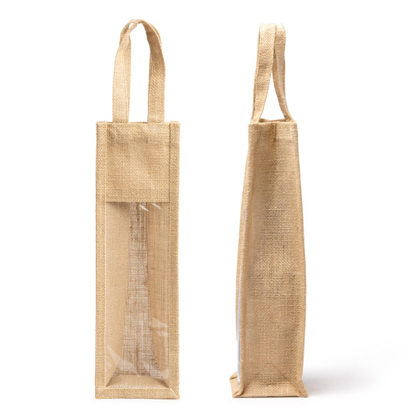 Bolsa de yute laminado con ventana | NIMBA (BO7611)