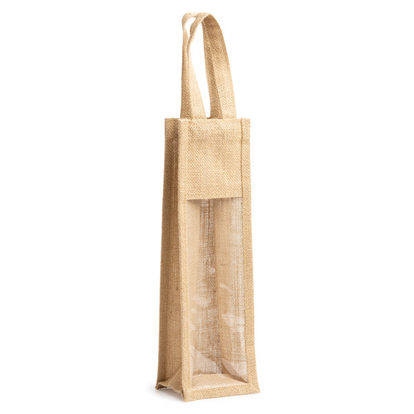 Bolsa de yute laminado con ventana | NIMBA (BO7611)