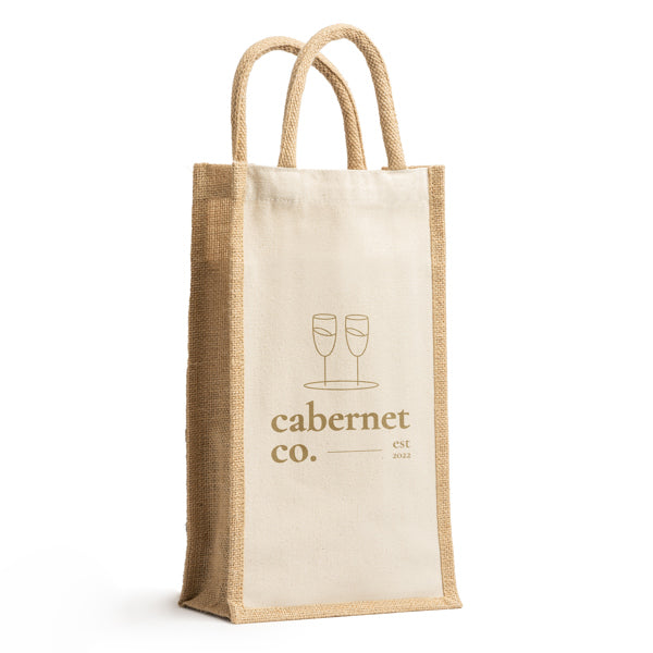Bolsa de yute laminado y algodón con doble | LOIRE (BO7613)