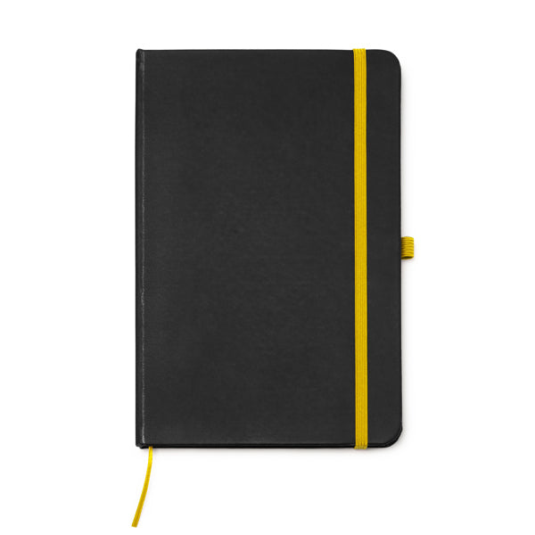 Bloc de notas A5 con tapa rígida de PU negro | PIANA (NB7987)
